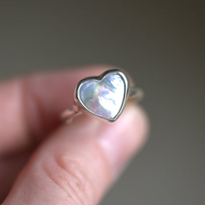 Heart Pearl Ring